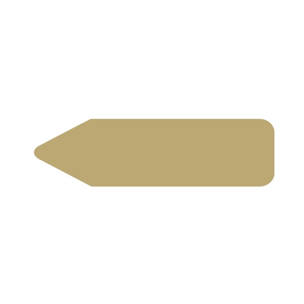 Labeling Flag - Solid - Gold - 9/16" x 2"